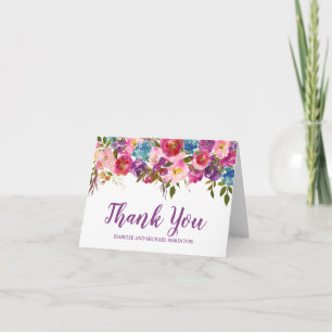 Purple Floral Personalised Thank You