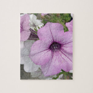Purple Floral Photography Jigsaw Puzzle