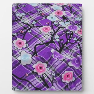 Purple Floral Plaque