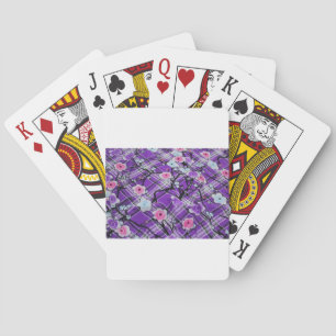 Purple Floral Playing Cards