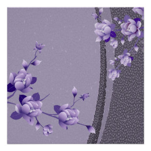 Purple Floral Poster