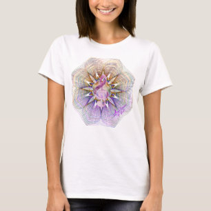 Purple Floral Prism Treble Clef T-Shirt