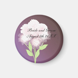 Purple Floral Save the Date Magnet
