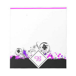 purple floral splatter Notepad
