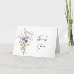 Purple floral spray custom card