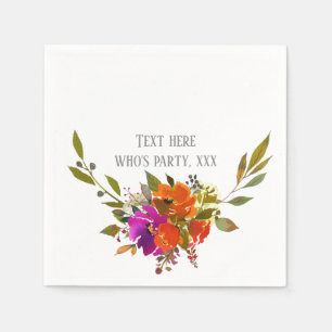 purple floral spring flower napkin