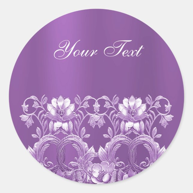 Purple Floral Sticker (Front)