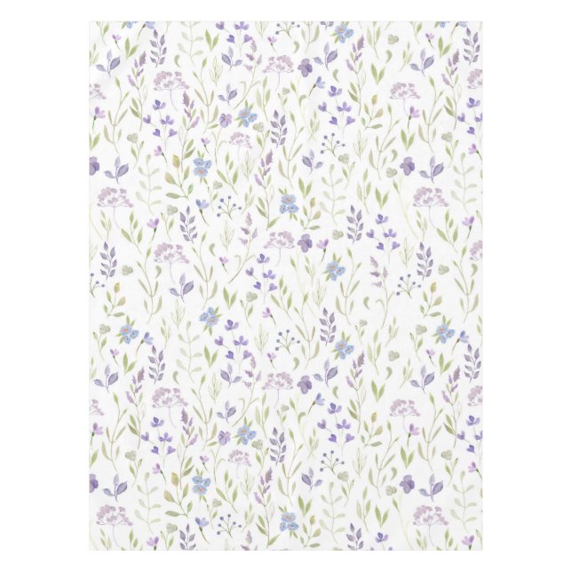 Purple Floral Tablecloth (Front)