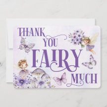 Purple Floral Thank You Fairy Much