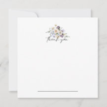 Purple Floral Thank You Notecard