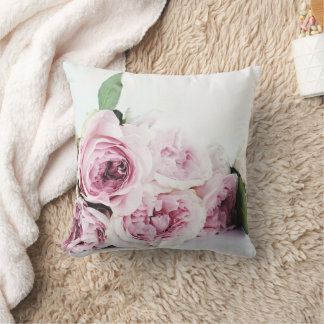 Purple Floral Throw Pillow