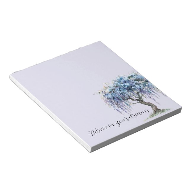 Purple Floral Tree Notepad (Angled)