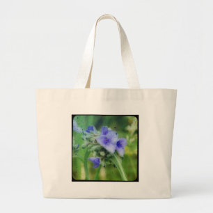Purple Floral TTV Large Tote Bag