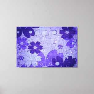 Purple Floral Vintage Canvas Print