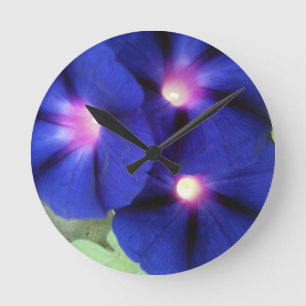 Purple Floral Wall Clock