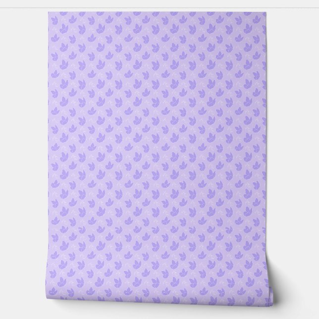 Purple Floral Wallpaper (Unrolling)