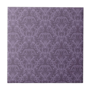 Purple floral wallpaper 2 ceramic tile