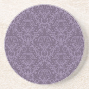 Purple floral wallpaper 2 coaster