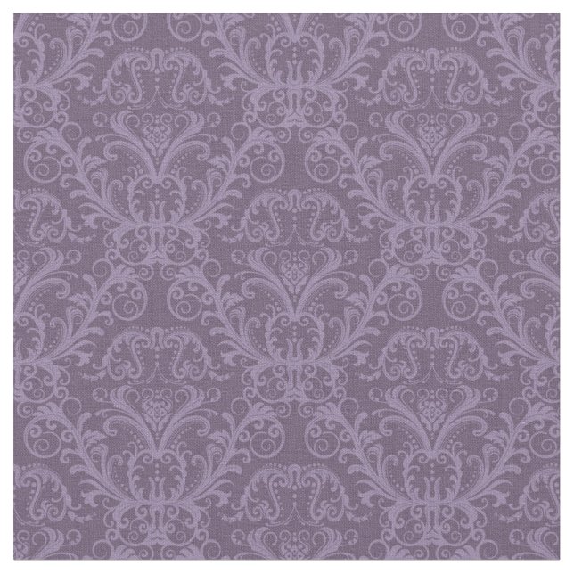 Purple floral wallpaper 2 fabric (Close Up)