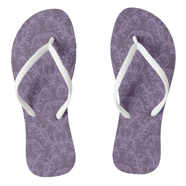 Purple floral wallpaper 2 thongs (Footbed)
