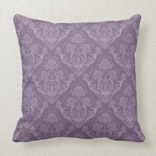 Purple floral wallpaper cushion