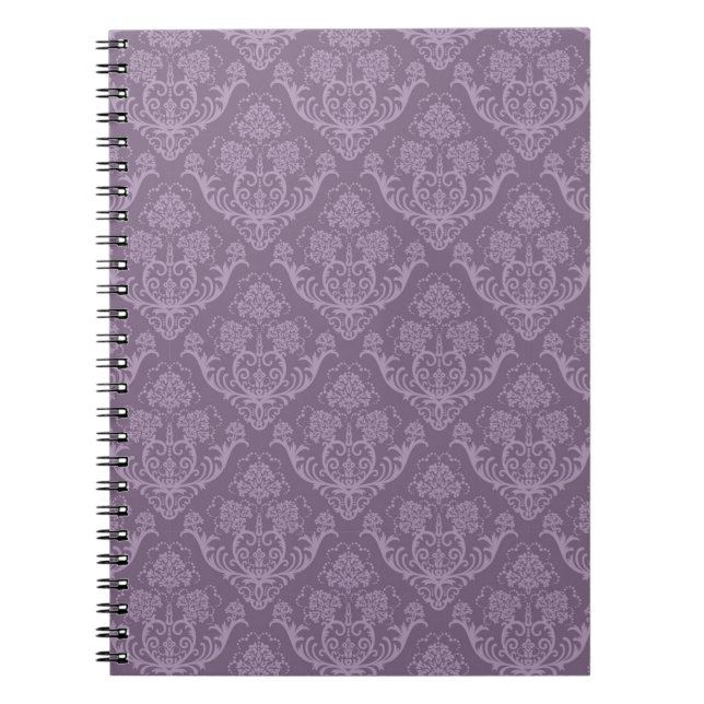 Purple floral wallpaper notebook (Front)