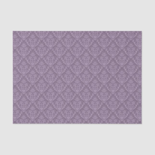 Purple floral wallpaper tissue paper (Front)