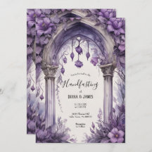 Purple Floral Watercolor Gothic Pagan Handfasting