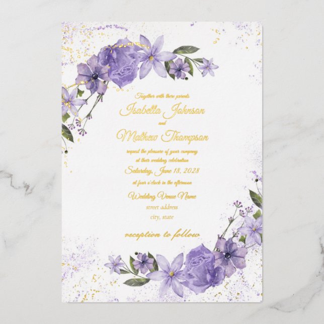 Purple Floral Wedding (Front)