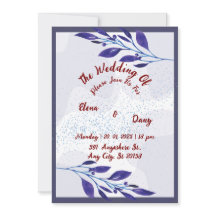 Purple Floral Wedding Invitation: A Dreamy