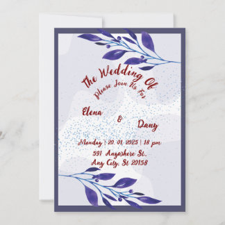 Purple Floral Wedding Invitation: A Dreamy Holiday Card