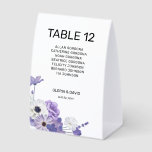 Purple Floral Wedding Table Number card<br><div class="desc">Purple Floral Wedding Table Number card is created by szdesign.
Design features purple watercolor flowers at the left bottom corner and white background. Easy personalization process start with clicking button 'PERSONALIZE THIS TEMPLATE' that gives you the table card automatically for your purpose.
Thank you for visiting our store!</div>