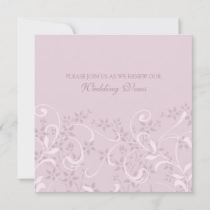 Purple Floral Wedding Vow Renewal Invitations