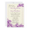 Purple Flourish Vertical Wedding Invitation