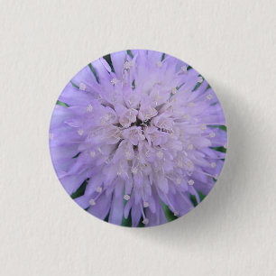Purple flower 3 cm round badge