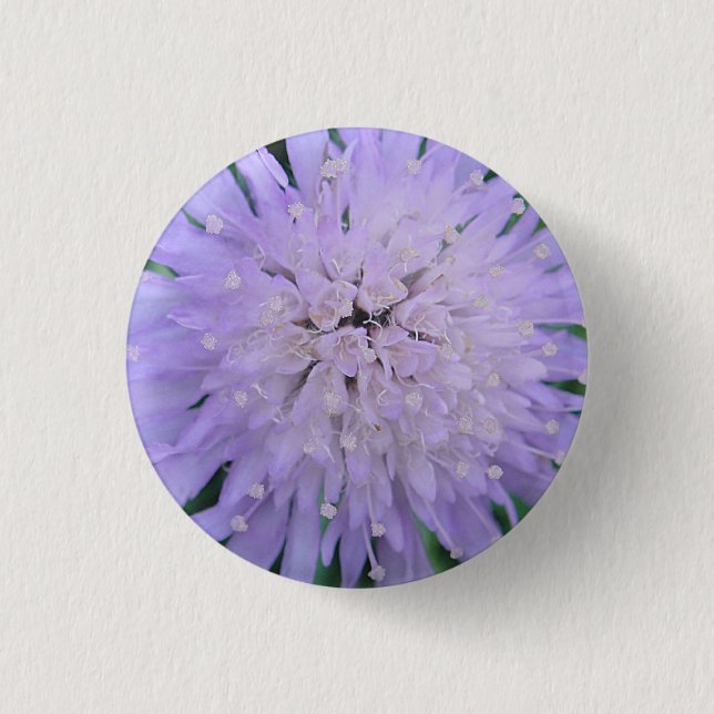 Purple flower 3 cm round badge (Front)