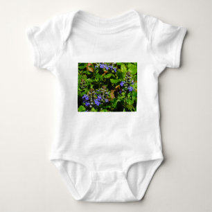 Purple Flower and Bumble Bee Baby Bodysuit
