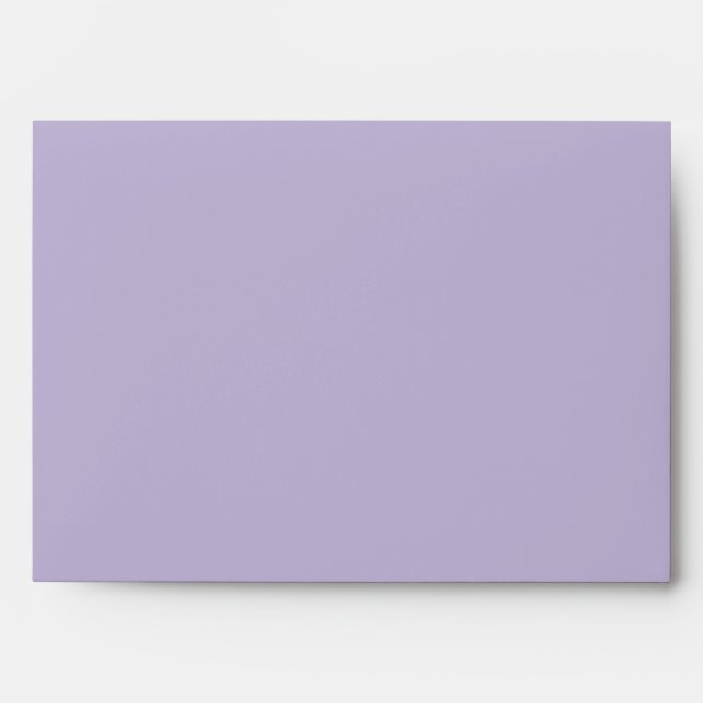 "Purple flower and gold leaf weeding envelope" Envelope (Front)