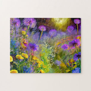 Purple Flower Art Easy Brain Art Puzzles Photo Puz