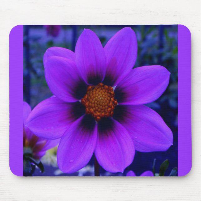 Purple Flower at Dusk Mouse Pad (Front)