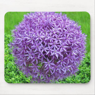 Purple Flower Ball Mouse Pad