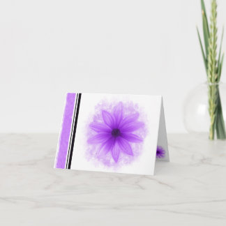 Purple flower blank note card