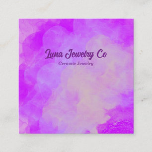 Purple Flower Burst Jewelry Craft Business Card
