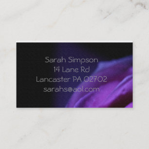 purple flower  business cards