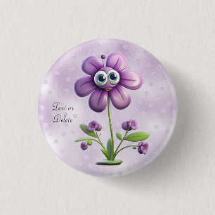 Purple Flower Button