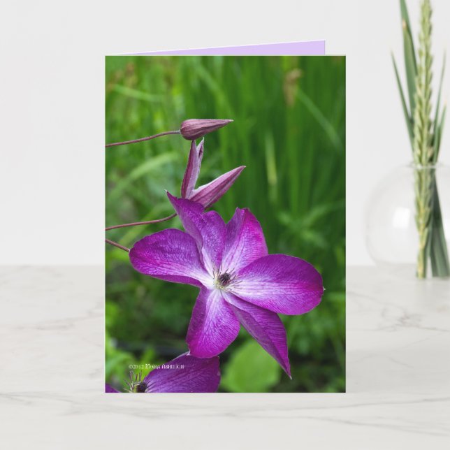 Purple Flower Card (Front)