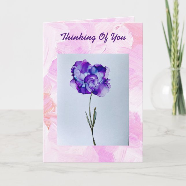 Purple Flower  Card (Front)