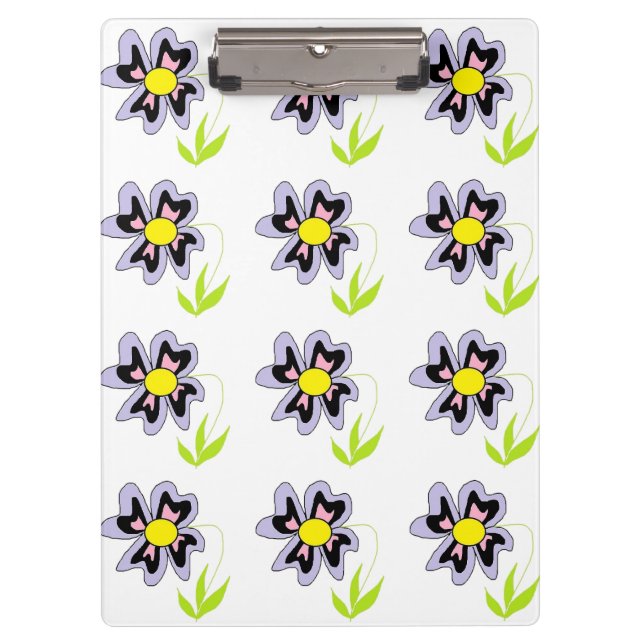 PURPLE FLOWER CLIPBOARD (Front)