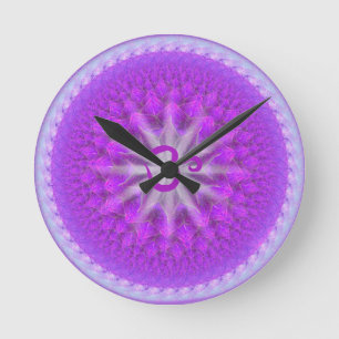 Purple flower clock