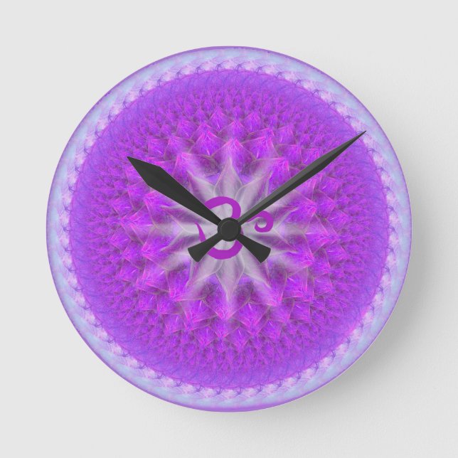 Purple flower clock (Front)